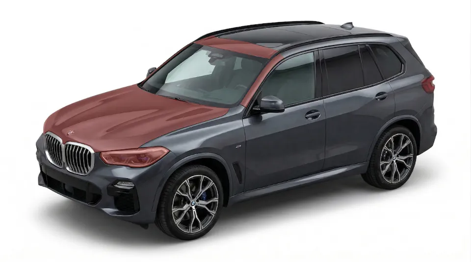 Минимальный пакет бронеплёнки — вид спереди